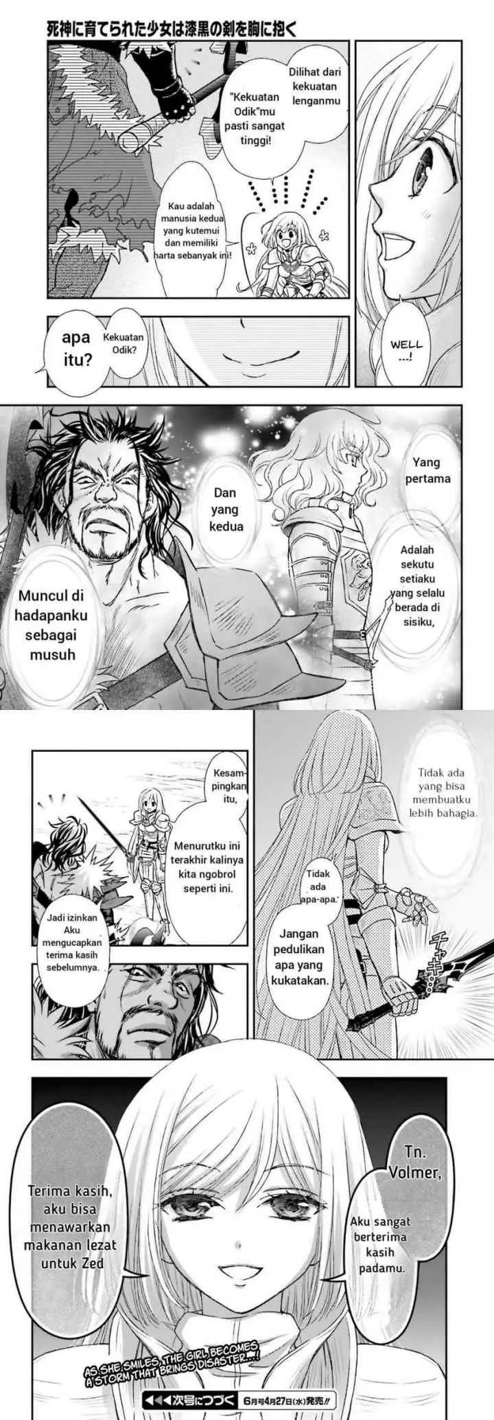 Shinigami ni Sodaterareta Shoujo wa Shikkoku no Tsurugi wo Mune ni Idaku chapter 28 halaman 12