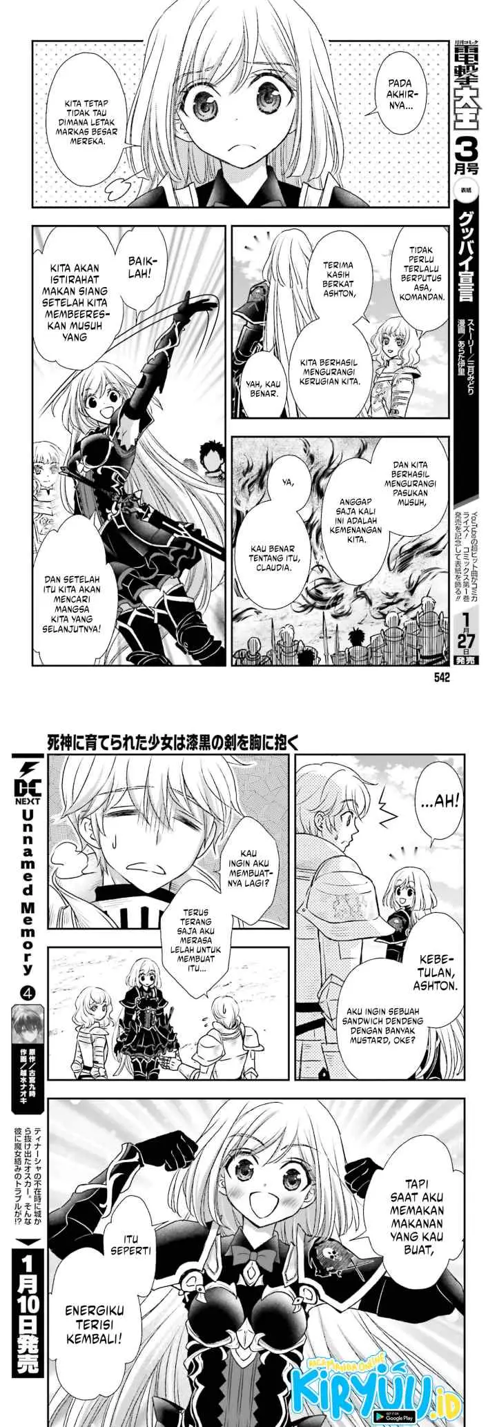 Shinigami ni Sodaterareta Shoujo wa Shikkoku no Tsurugi wo Mune ni Idaku chapter 35 halaman 6