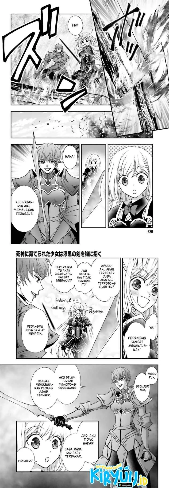Shinigami ni Sodaterareta Shoujo wa Shikkoku no Tsurugi wo Mune ni Idaku chapter 38 halaman 5