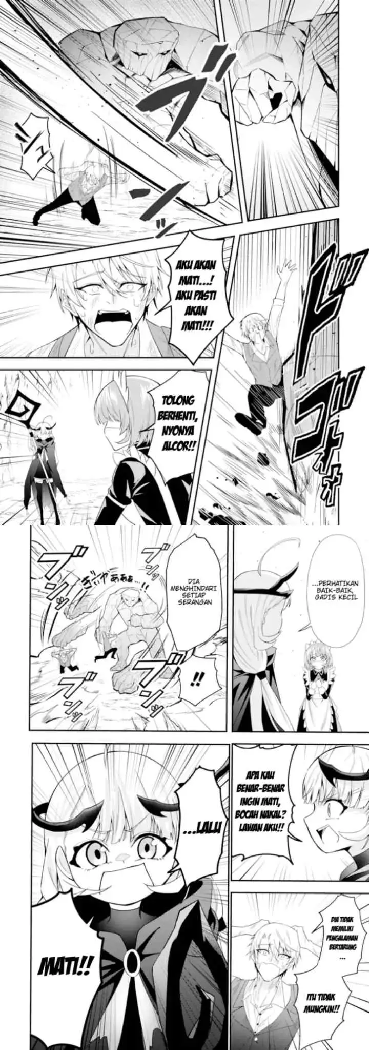 Saiyaku Kyuu Sukiru ~Boushoku Maou~ Mochi no Akuyaku Kizoku ni Tensei Shimashita ga, Shokei Sare chapter 1.2 halaman 13