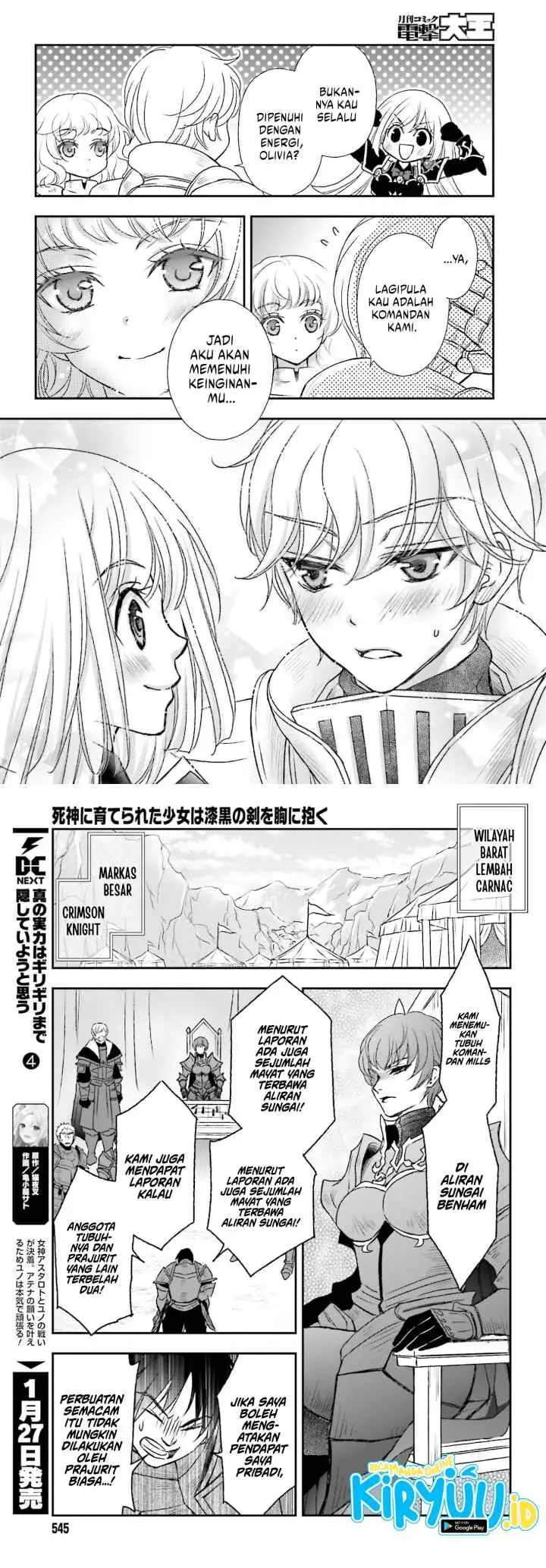 Shinigami ni Sodaterareta Shoujo wa Shikkoku no Tsurugi wo Mune ni Idaku chapter 35 halaman 7