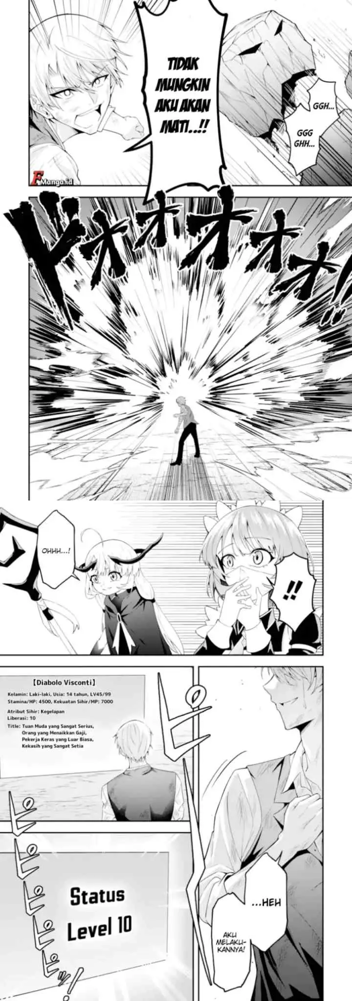Saiyaku Kyuu Sukiru ~Boushoku Maou~ Mochi no Akuyaku Kizoku ni Tensei Shimashita ga, Shokei Sare chapter 1.2 halaman 15
