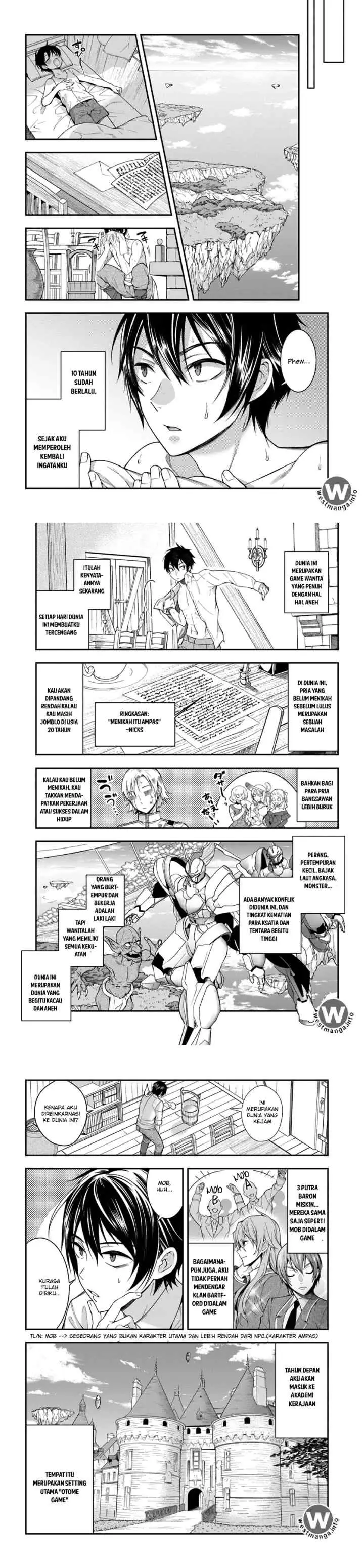 Otome Game Sekai wa Mob ni Kibishii Sekai Desu chapter 1 halaman 14