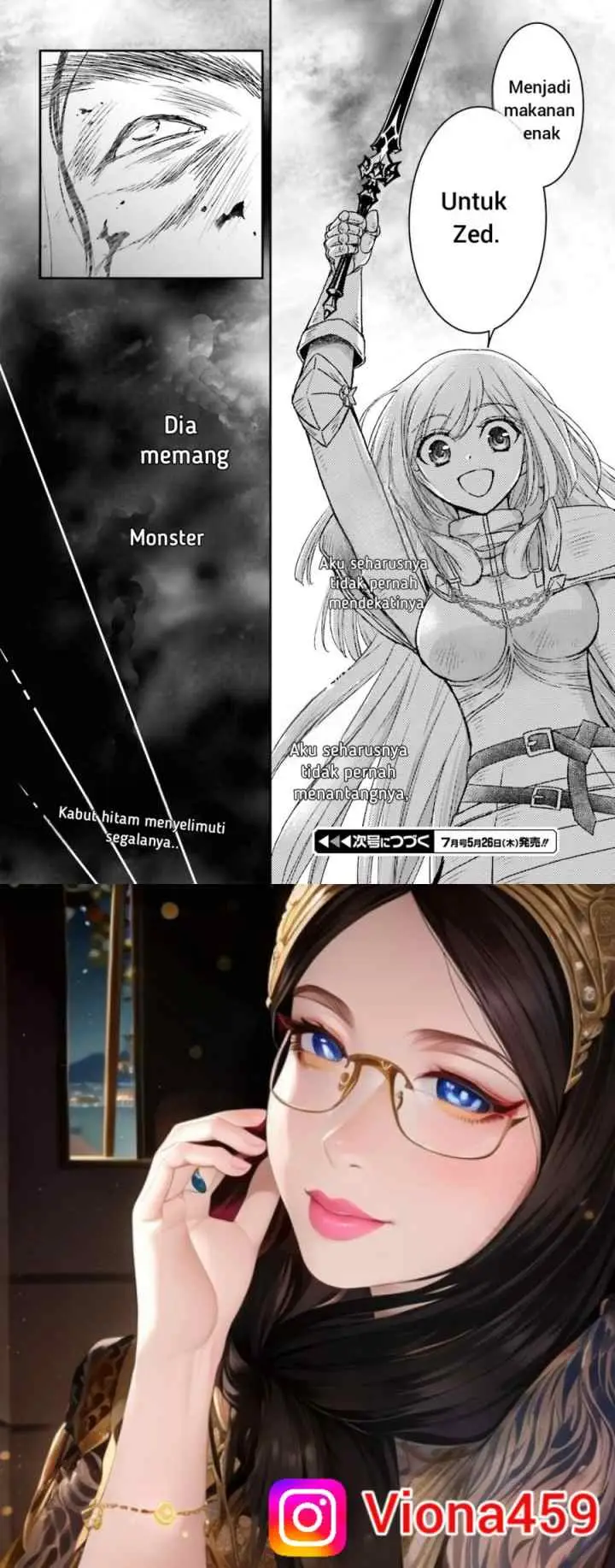 Shinigami ni Sodaterareta Shoujo wa Shikkoku no Tsurugi wo Mune ni Idaku chapter 29.1 halaman 13