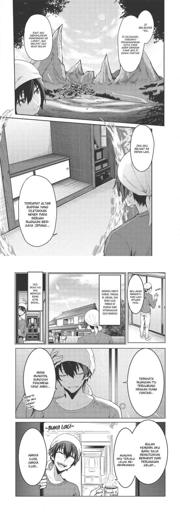 Itsudemo Jitaku ni Kaereru Ore wa, Isekai de Gyoushoujin o Hajimemashita chapter 1 halaman 4
