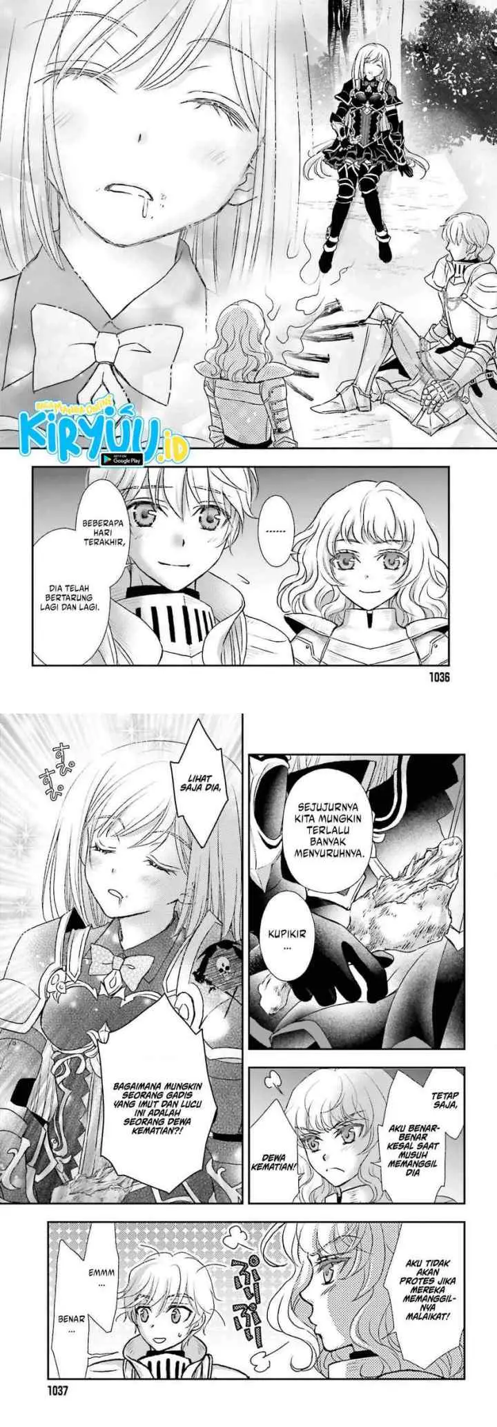 Shinigami ni Sodaterareta Shoujo wa Shikkoku no Tsurugi wo Mune ni Idaku chapter 34 halaman 6