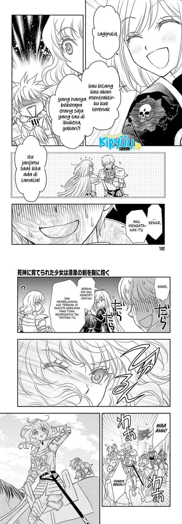 Shinigami ni Sodaterareta Shoujo wa Shikkoku no Tsurugi wo Mune ni Idaku chapter 40 halaman 7