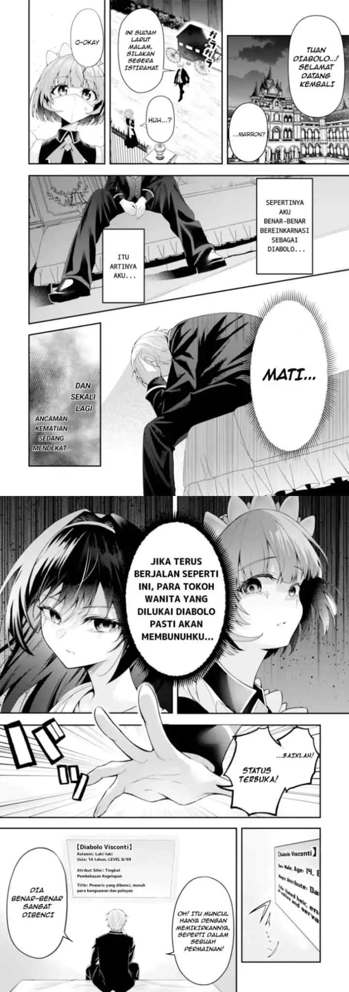 Saiyaku Kyuu Sukiru ~Boushoku Maou~ Mochi no Akuyaku Kizoku ni Tensei Shimashita ga, Shokei Sare chapter 1.1 halaman 11