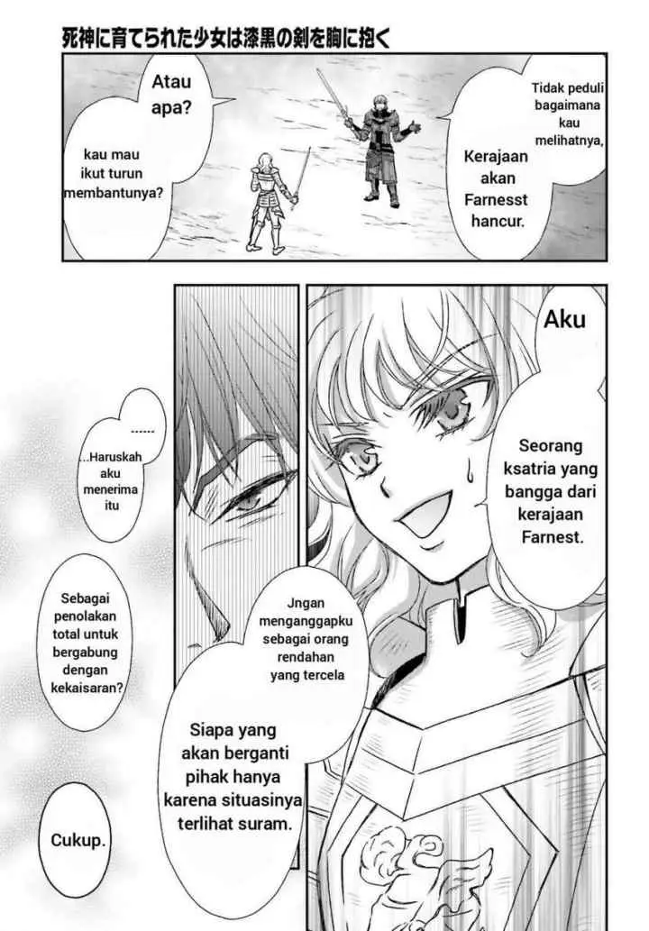 Shinigami ni Sodaterareta Shoujo wa Shikkoku no Tsurugi wo Mune ni Idaku chapter 29.2 halaman 4