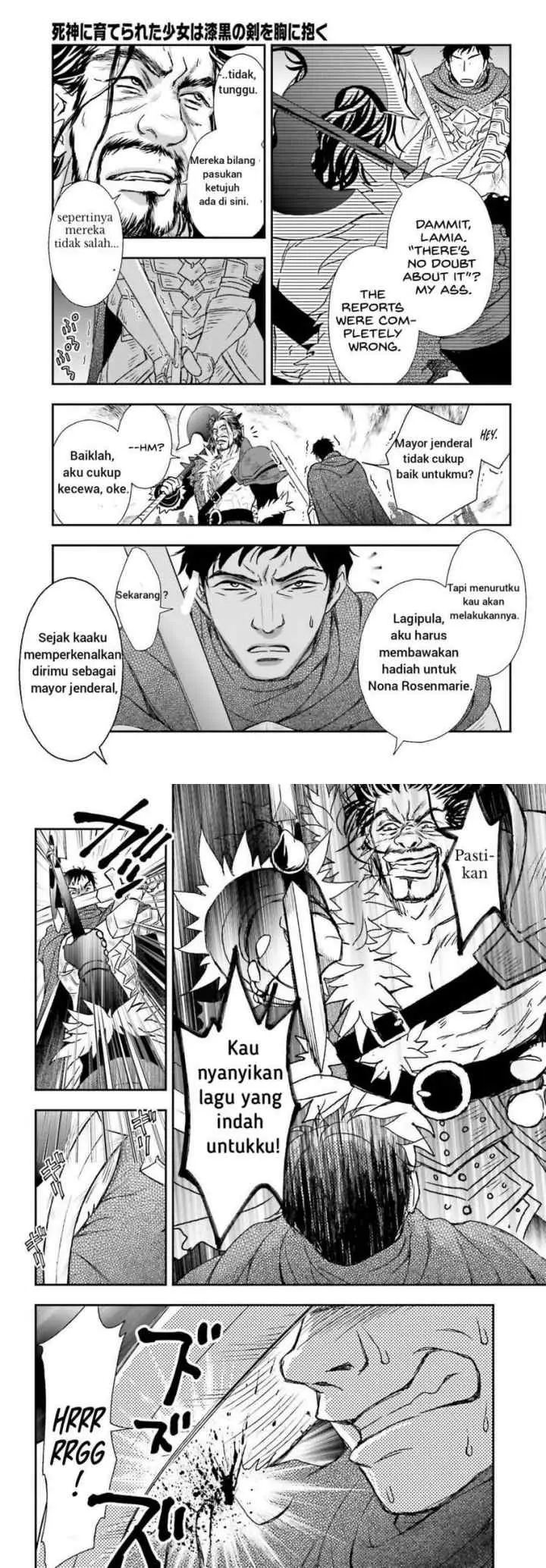 Shinigami ni Sodaterareta Shoujo wa Shikkoku no Tsurugi wo Mune ni Idaku chapter 28 halaman 4