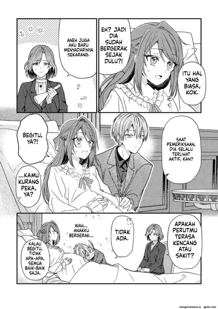 Heroine ga Kuru Mae ni Ninshin shimashita ~Tsunda Hazu no Akuyaku Reijou desuga, Douyara Chigau youdesu~ chapter 8.1 halaman 6