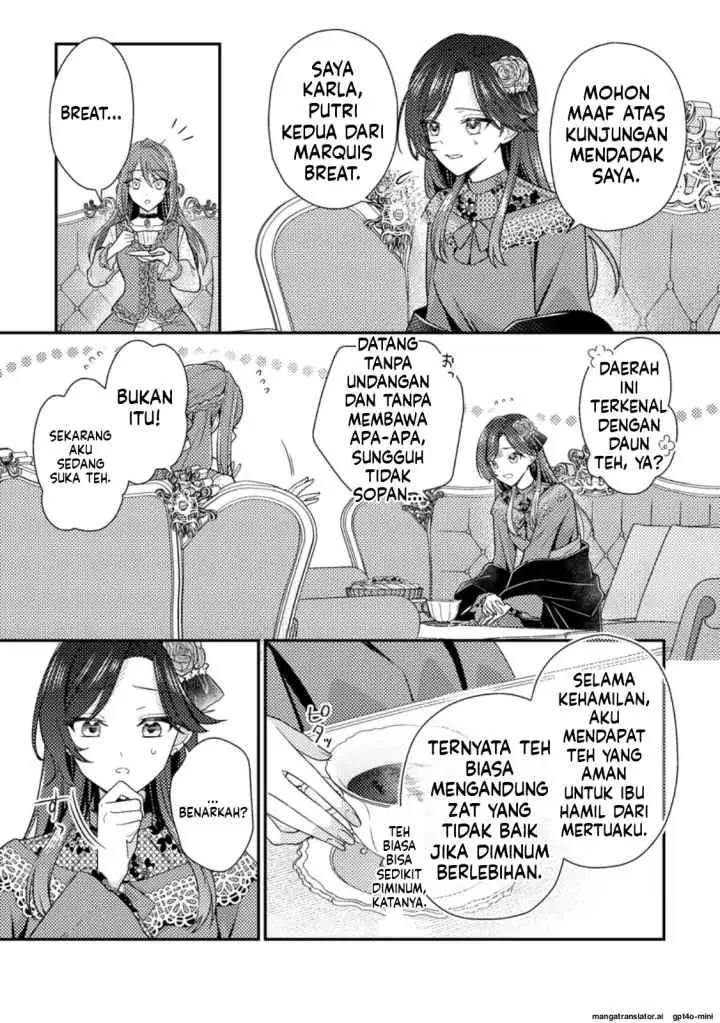 Heroine ga Kuru Mae ni Ninshin shimashita ~Tsunda Hazu no Akuyaku Reijou desuga, Douyara Chigau youdesu~ chapter 12.1 halaman 6