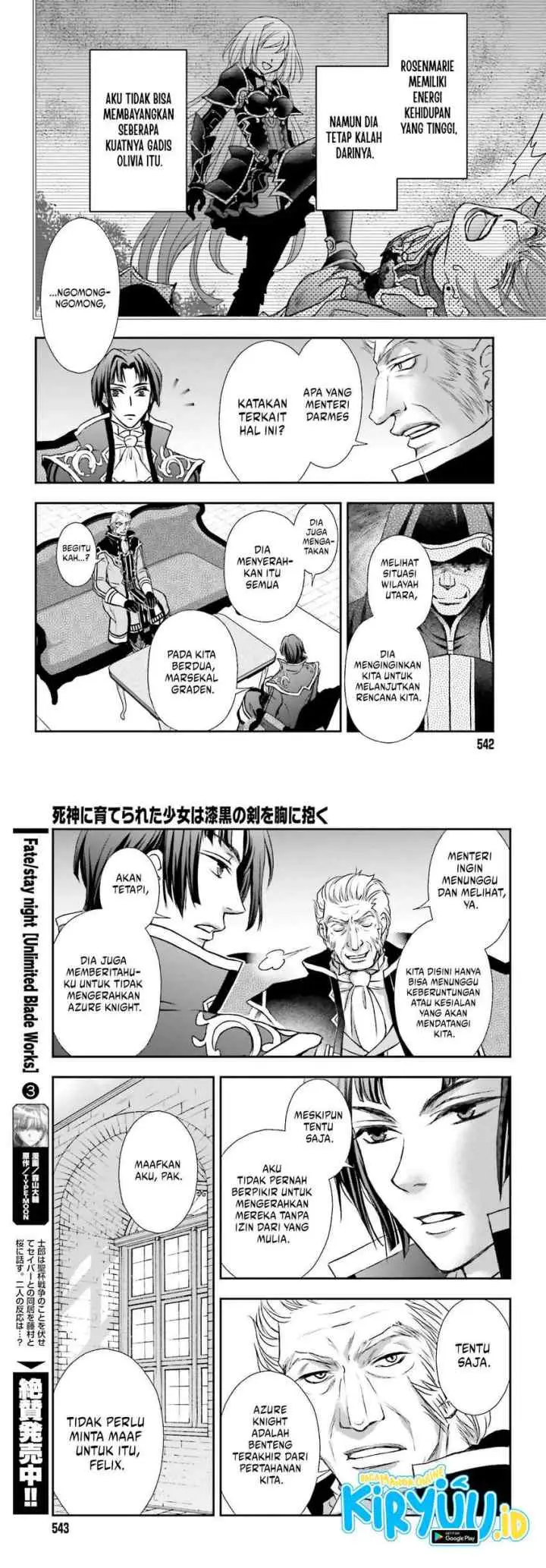 Shinigami ni Sodaterareta Shoujo wa Shikkoku no Tsurugi wo Mune ni Idaku chapter 39 halaman 8