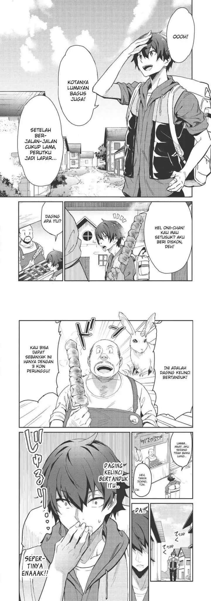Itsudemo Jitaku ni Kaereru Ore wa, Isekai de Gyoushoujin o Hajimemashita chapter 1 halaman 9