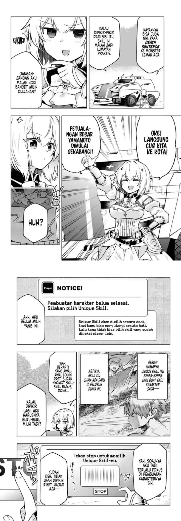 Desugemu ni Makikomareta Yamamoto-san, Kimama ni Gemu Baransu wo Hokai Saseru chapter 1 halaman 7
