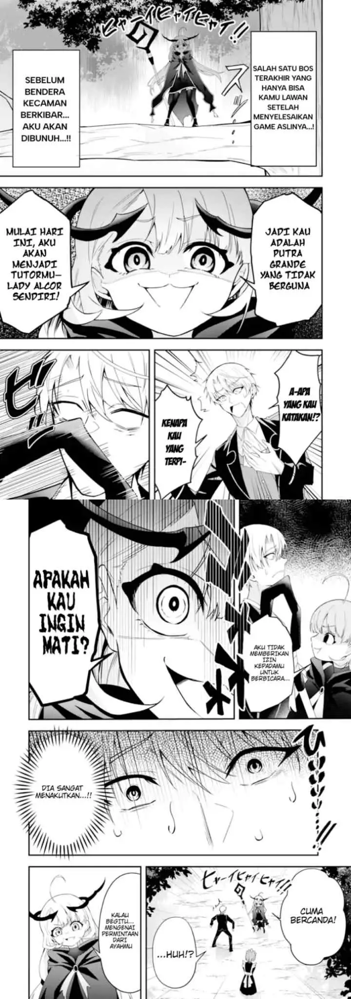 Saiyaku Kyuu Sukiru ~Boushoku Maou~ Mochi no Akuyaku Kizoku ni Tensei Shimashita ga, Shokei Sare chapter 1.2 halaman 7