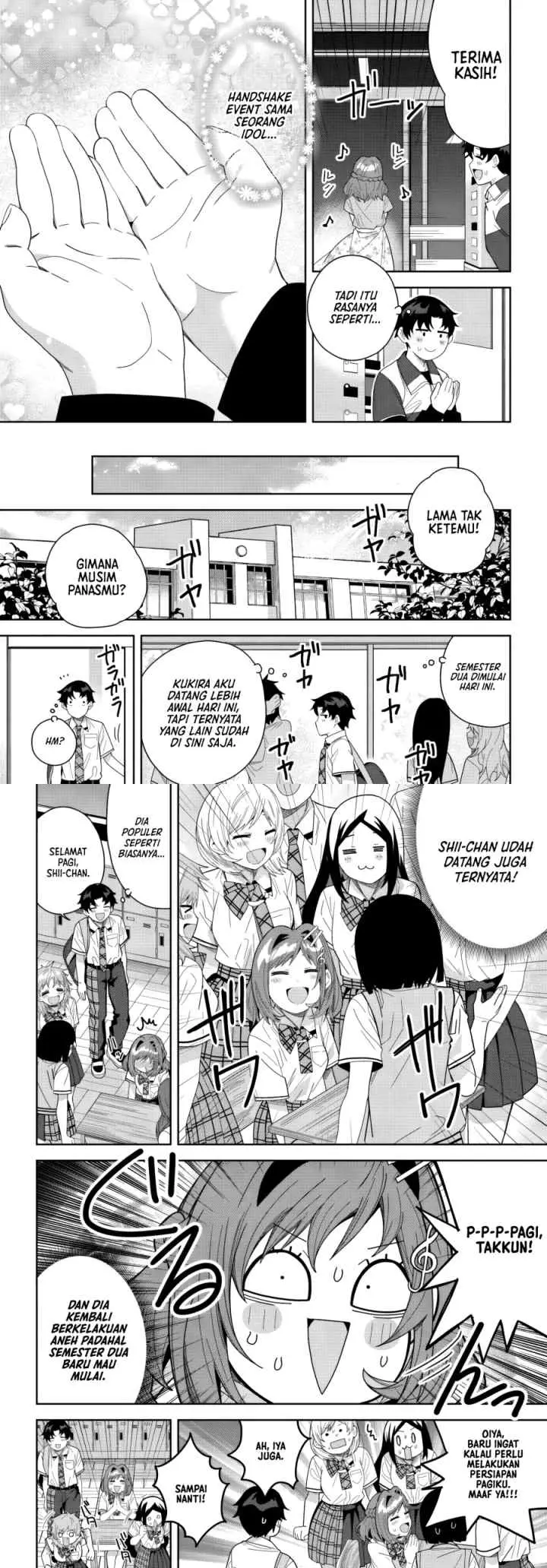Classmate no Moto Idol ga, Tonikaku Kyodou Fushin Nan desu chapter 24 halaman 4