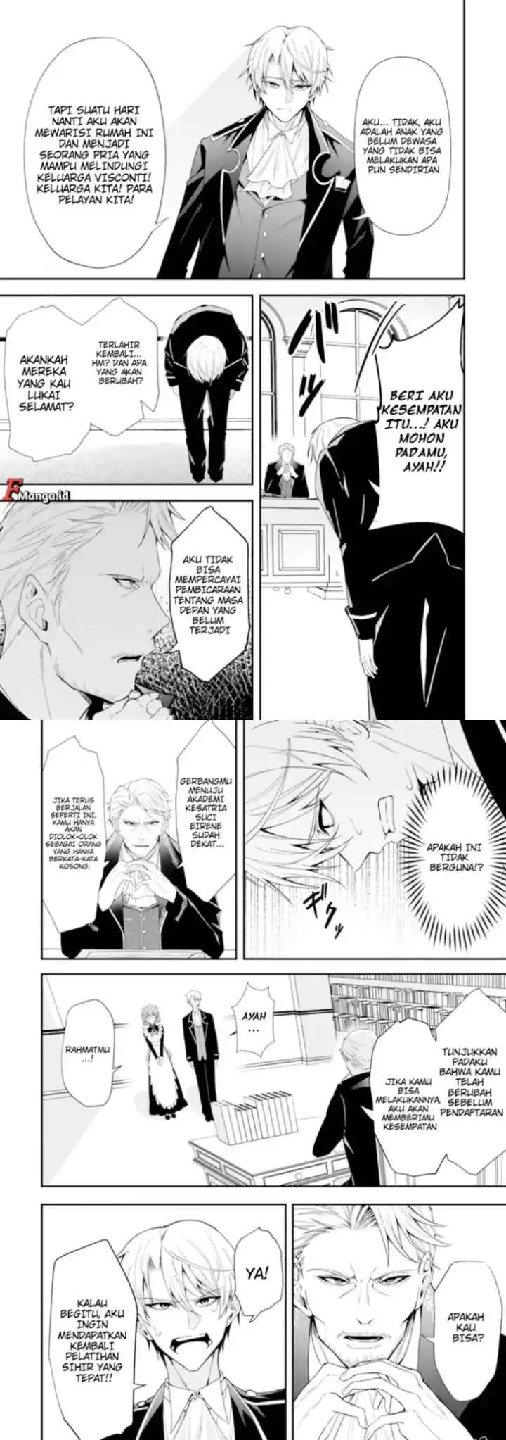Saiyaku Kyuu Sukiru ~Boushoku Maou~ Mochi no Akuyaku Kizoku ni Tensei Shimashita ga, Shokei Sare chapter 1.2 halaman 4