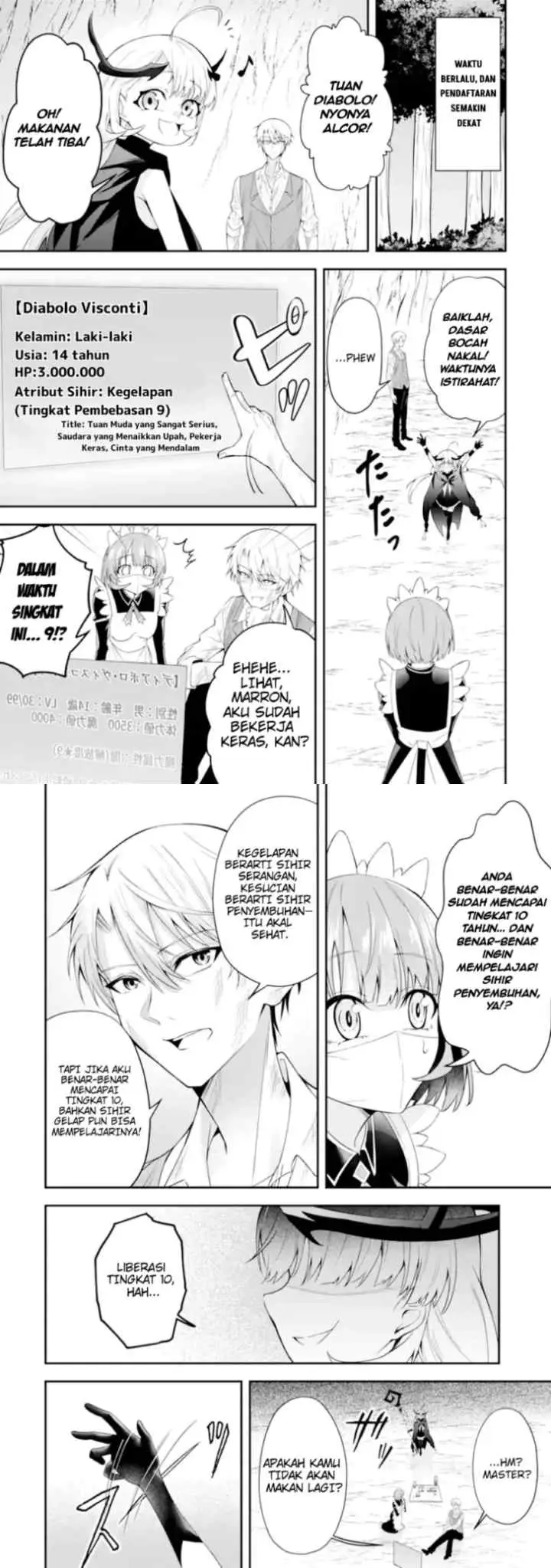 Saiyaku Kyuu Sukiru ~Boushoku Maou~ Mochi no Akuyaku Kizoku ni Tensei Shimashita ga, Shokei Sare chapter 1.2 halaman 11